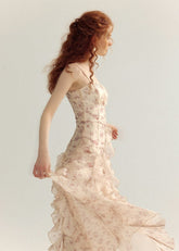Floral Lace French Slip Dress